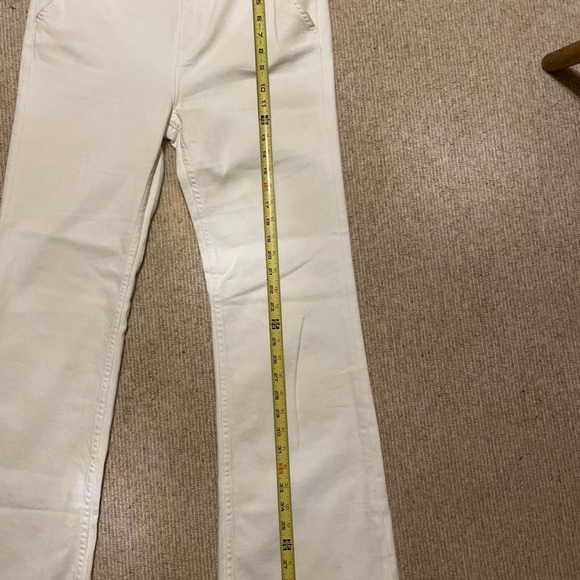Anthropologie Chic White High-Rise Bootcut Pants size 29 - Picture 2 of 8